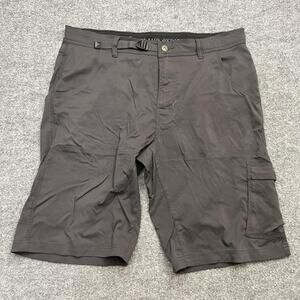 Prana Stretch Zion Shorts Mens 36 Cargo Hiking Outdoor Belted Quick Dry